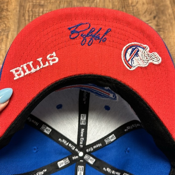 New Era 9Fifty Buffalo Bills Blue & Red SnapBack Hat - Picture 4 of 10